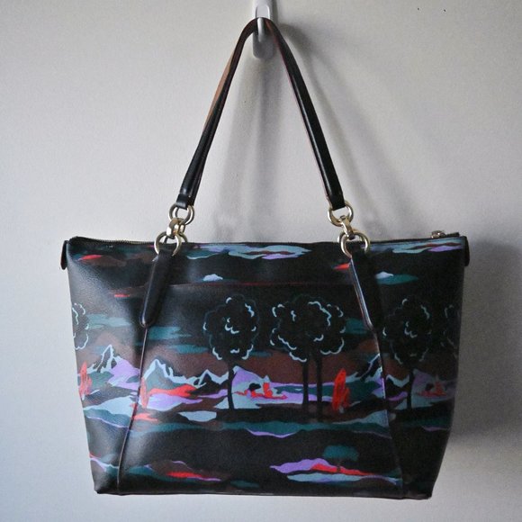 Authentic Coach Landscape Ava Tote Bag with Zipper - Picture 5 of 6